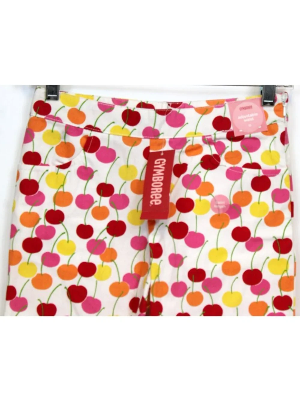 2008 Gymboree Cherry Baby Print Capri Pants sz 10 Adjustable Waist Summer Pocket